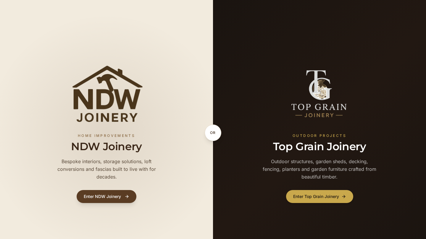 Joinery business site preview
