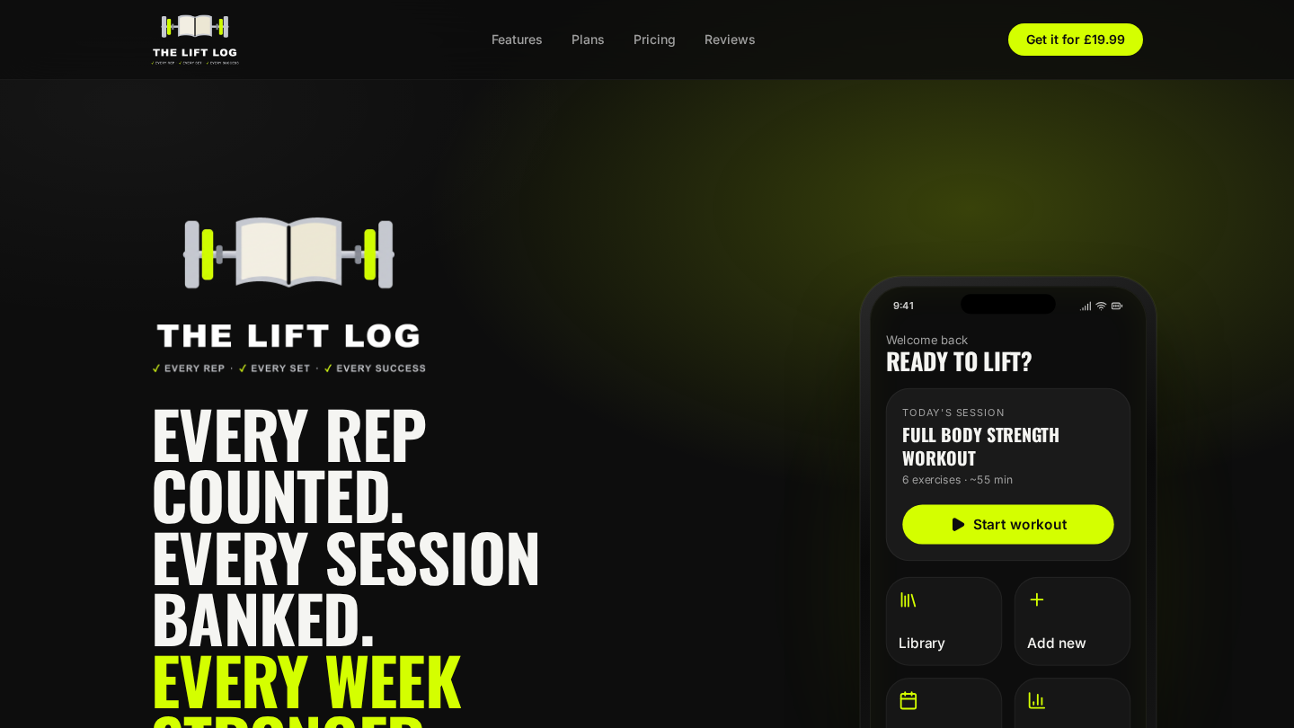 The Lift Log preview